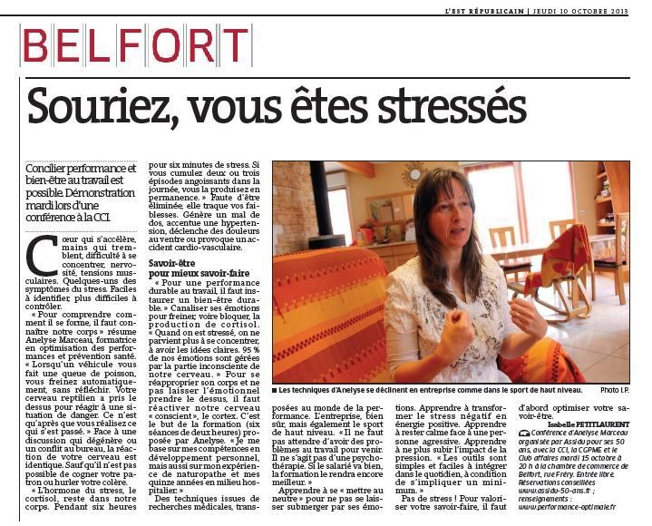 Presse - comment eviter le stress